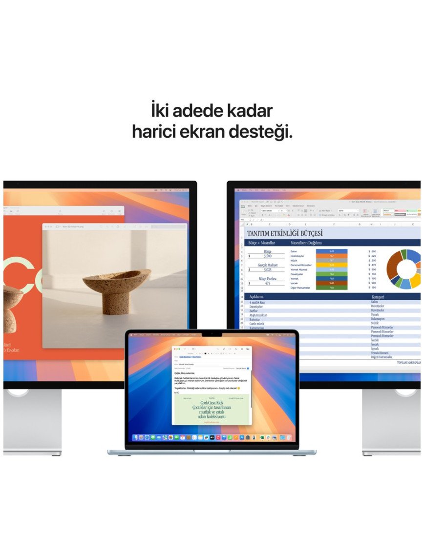 Apple MacBook Air M4 24GB 512GB SSD macOS 13" Taşınabilir Bilgisayar Yıldız Işığı MC6A4TU/A