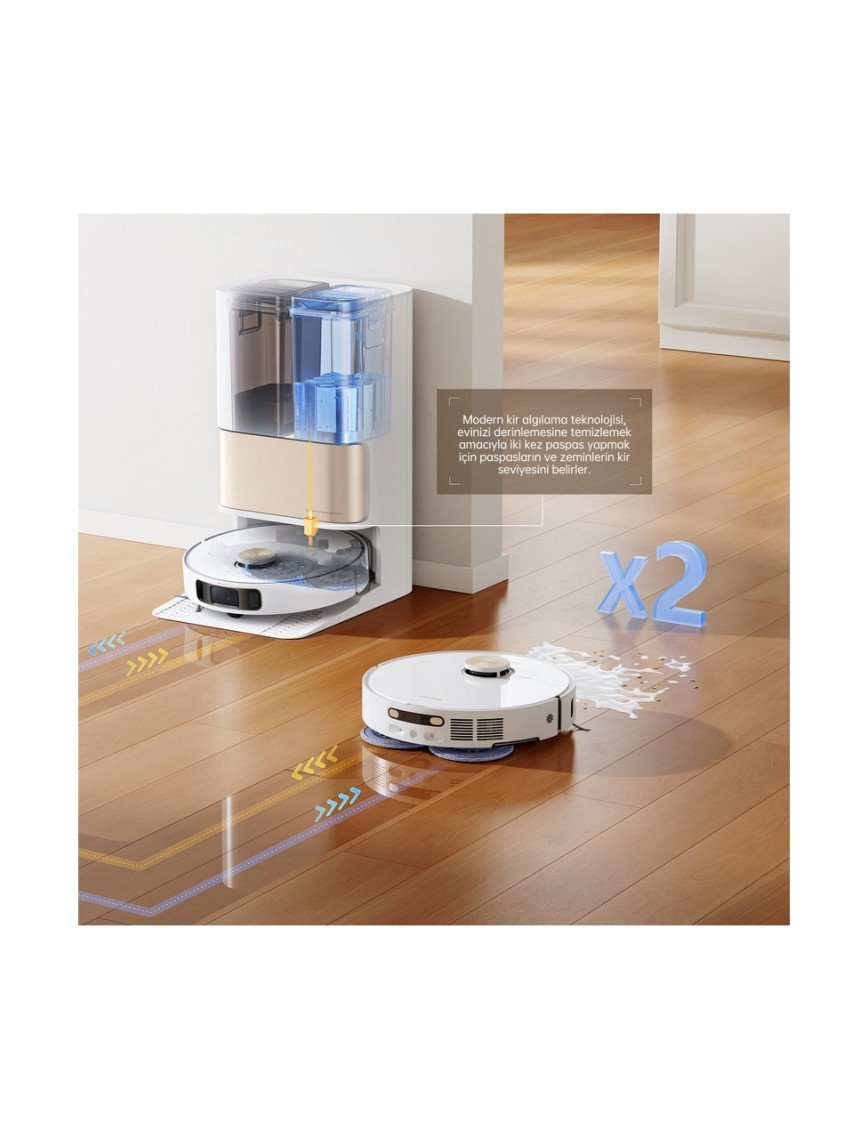 Dreame L10s Pro Ultra Heat Robot Süpürge Beyaz, 7.000PA Emiş Gücü,